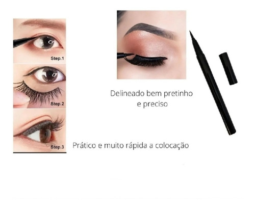 Imagem 7 de 8 de 5 Cílios Postiços Magnéticos Volume S/ Cola Envio Imediato