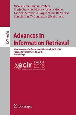 Libro Advances In Information Retrieval : 38th European C...