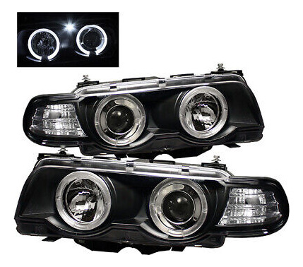 Bmw 99-01 E38 7-series Black Halo Projector Headlights ( Jjd