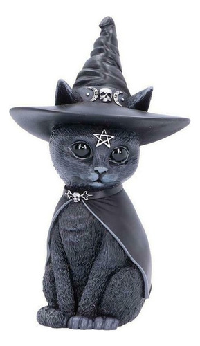 Artesanía De Resina De Gato Mágico De Halloween Adornos Anim