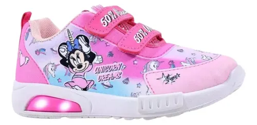 Zapatillas Ni a Minnie Mouse Luz Led Footy Licencia Disney
