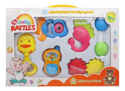 Juego De 6 Sonajas Para Bebe Juguete Hp1159229 Cyc