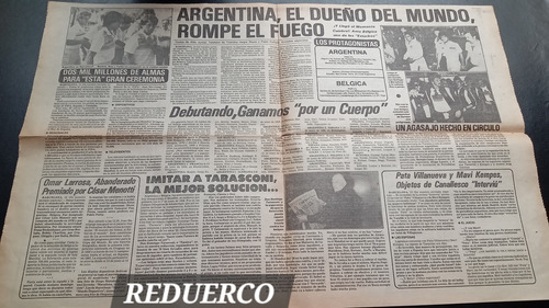 Clipping Diario Crónica Inauguración Mundial 82 Arg. Bélgica (Usado)