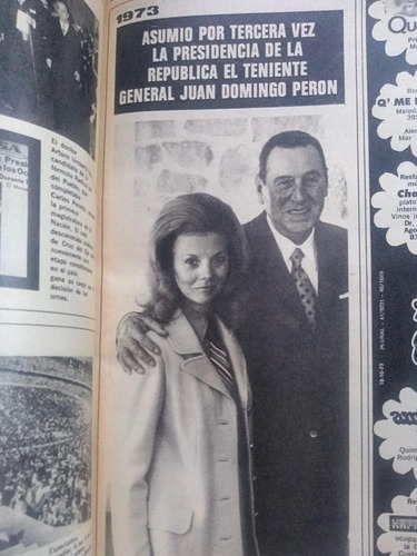 Revista Gente Octubre De 1973. Asume El General Perón
