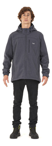 Chaqueta Hombre Macaya Softshell Hoody Melange Azul Lippi