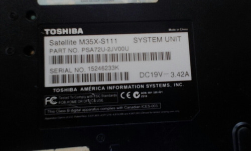 Laptop Toshiba M35x Display, Flex, Bateria, Inverter Y Demás