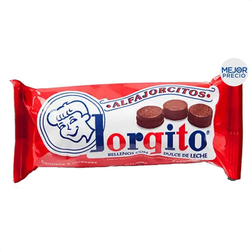 Imagen 1 de 5 de Mini Alfajor Jorgito Chocolate Dulce De Leche X 6 Unidades