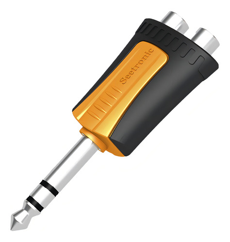 Conector Estéreo | 1 4in - 2 X Rca Hembra Mp3-2rf Color Negro/amarillo