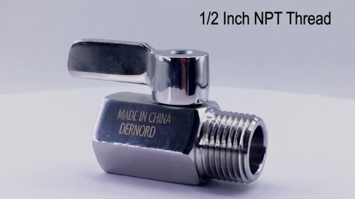 Mini Valvula Bola Acero Inoxidable 1 2 Dama Rosca Npt
