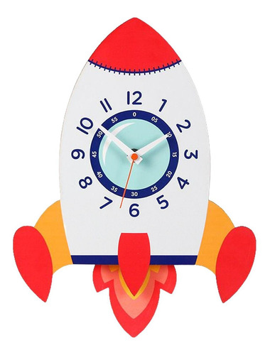 Reloj De Pared Lindo 3d Reloj De Péndulo Reloj Cohete