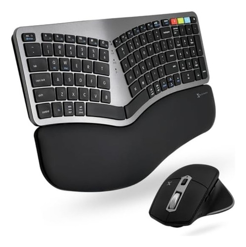 Combo Teclado Y Mouse Ergonomico Recargable X9 | 2.4hz Y Bt