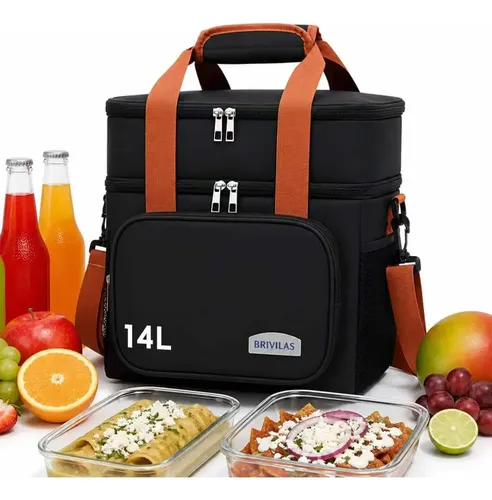 Lonchera Penxua Térmica para Almuerzo de 14 L con 3 Compartimentos y Correa Ajustable