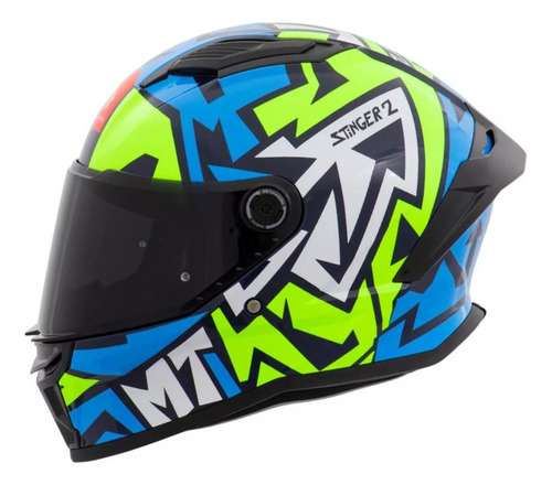 Capacete Mt Stinger2 Diversos Gráficos + Viseira *promoção*