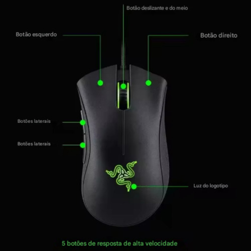 Razer Cobra Pro Rz01 Preto 6.400 Dpi Wireless Rgb 5 Botões