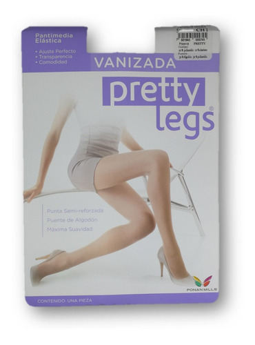 Pantimedia Vanizada Pretty Legs T-m Blanco