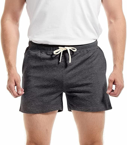 Shorts Cortos De Entrenamiento Para Hombre Con Entrepierna