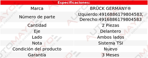 2 Baleros Base Amortiguador Del Bruck Ateca L4 1.4l 17-19