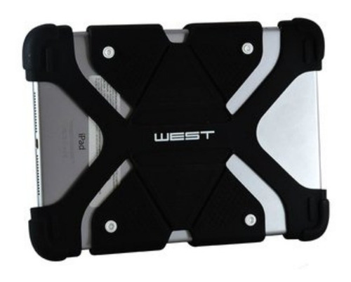 Imagen 1 de 10 de Funda De Silicona Bumper Para Tablet 7 8 Pulgadas Negro