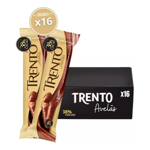 Trento Chocolate Premium Relleno De Avellana X16