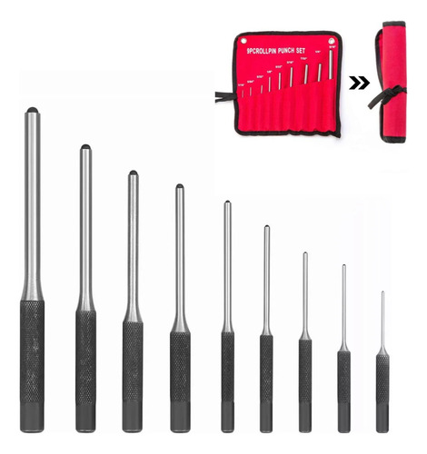 Juego De Punzones Para Extraer Clavijas, 9 Piezas
