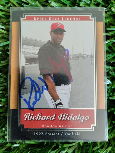 2001 Upper Deck Richard Hidalgo #47 Autografiada 