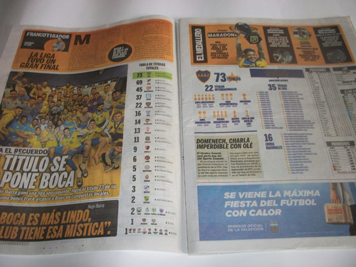 Boca Campeon Liga 2022 Con La Ibarra Del Negro Y Poster (Usado)