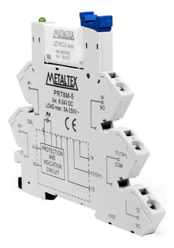 Interface Acoplador Relé 1 Rev 6a 24v - Prz-1r-24 - Metaltex