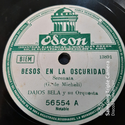Pasta Dajos Bela Y Su Orquesta Odeon C151