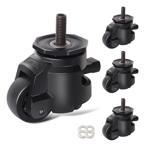 Ruedas De Vástago M12, Niveladoras, 2200 Lb, Ajustables