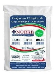 Imagem 3 de 3 de Compressa De Gaze Hidrófila Com 13 Fios Fortclean 500 Uni