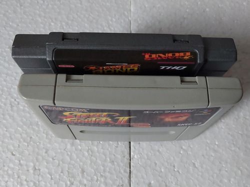 Street Fighter 2 & James Bond Jr Para Super Nintendo (Usado)