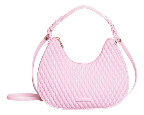 Bolsa Petite Jolie Debby De Ombro E Transversal Rosa Neon Pj10947