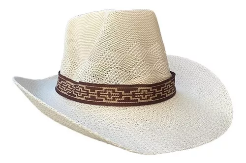 Sombrero Cowboy Mujer Playa Verano Atiniza Yute Medallon
