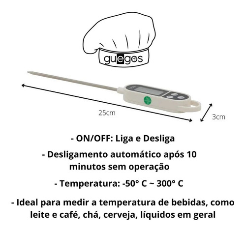 Imagem 6 de 7 de Termômetro Espeto Culinário Digital