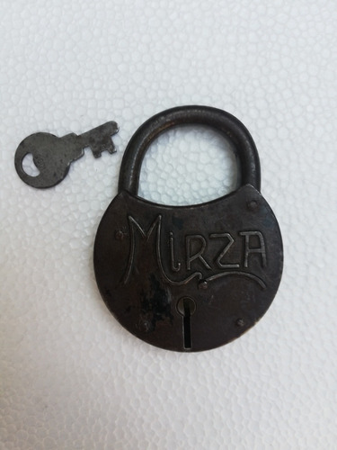 Candado Antiguo Mirza Con Llave (Usado)