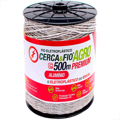 Fio Eletroplastico Cerca Elétrica Alumínio 25x10 500m Branco