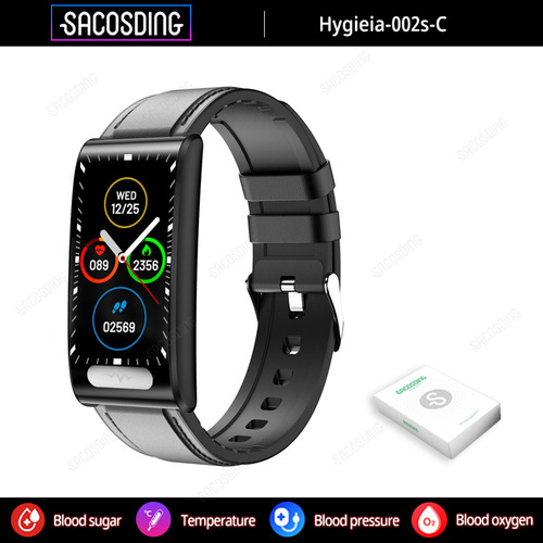 Smartwatch Para Hombre Ecg Glucemia Presión Arterial Reloj