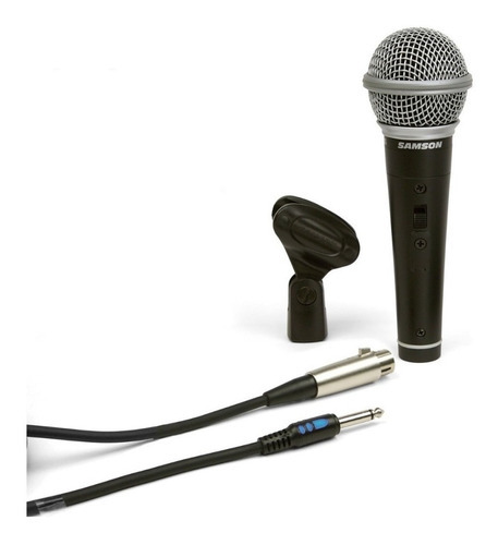 Micrófono Samson R21s Dinámico Karaoke Xlr A 1/4 - Cover Co Color Negro