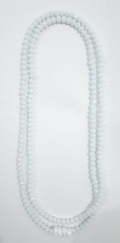 Guía de cristal Oxalá, 8 mm, 60 cm, para candomblé, color blanco