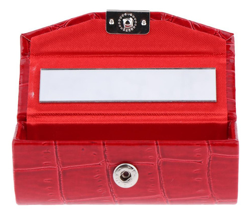 2x Estuche De Material Cuero Para Pintalabios,