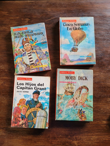 Libros Biblioteca Billiken X 4 Clásicos. Moby Dick, La Isla