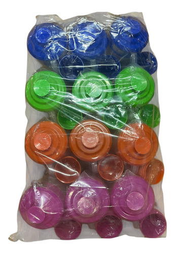 Paquete 12 Jarras Plástico 2 Litros Con 4 Vasos Multicolor Multicolor