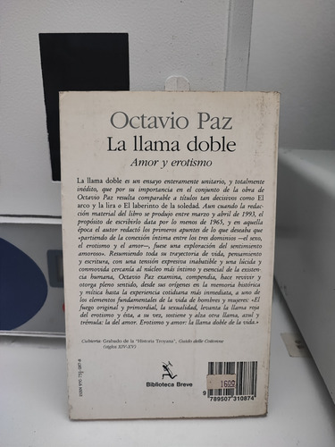 La Llama Doble - Octavio Paz - Zona Once, Barrio Norte (Usado)