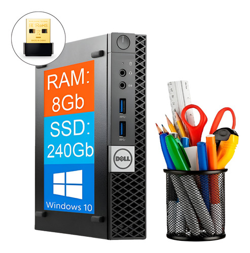 Desktop Mini Dell Core I5 6° Geração 8gb Ddr4 240gb Ssd W10!