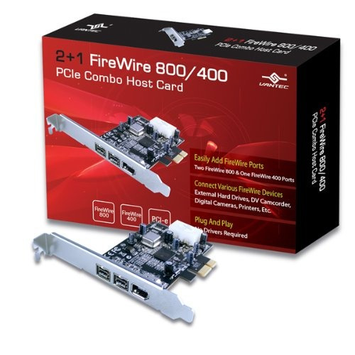 Vantec 2 + 1 Firewire 800/400 Pcie Card Combo Host (ugt-fw21