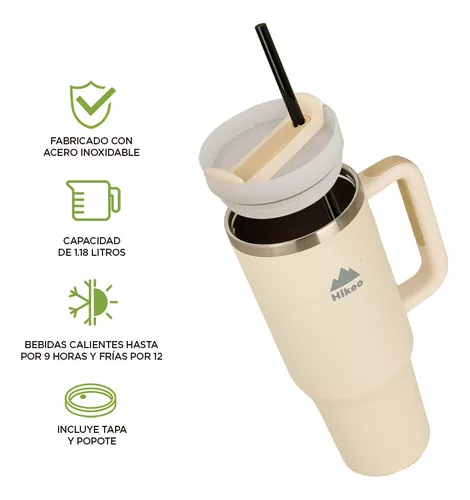 Termo para Café y Agua de Acero Inoxidable Doble Pared 1 Litro