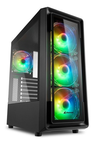 Gabinete Gamer Sharkoon Tk4 Atx, 4 Vent. Argb, Vidrio Temp