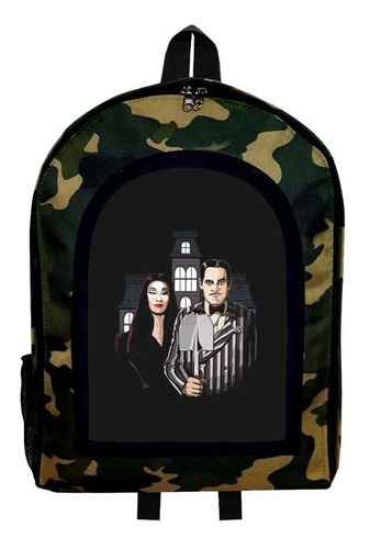 Mochila Camuflada Los Locos Adams Addams Modelo 36