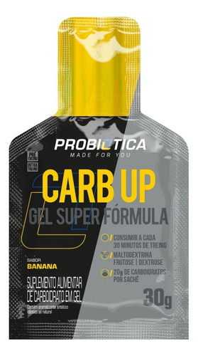 Carb Up Energy Gel Super Fórmula (30g) - Sabor: Banana Banana