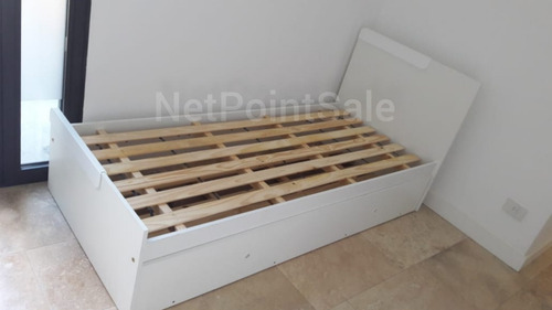 Imagen 4 de 7 de Cama 1 Plaza 80 Cm Melamina Simple Con Carro Cama 1701c